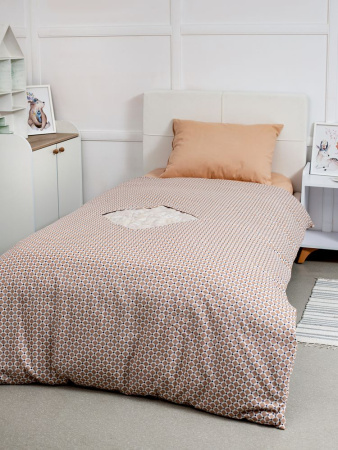 Пододеяльник 1,5-спальный, с вырезом "ромб", бязь "Комфорт" (Виши, бежевый)