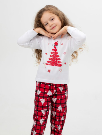 Пижама детская, модель 324, трикотаж (Змейка, красный)