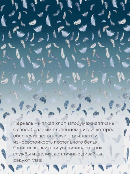 Комплект постельного белья 2-спальный с Евро простыней, перкаль (Нежный сон)