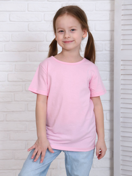 Футболка детская, модель 321, трикотаж (Светло-розовый)