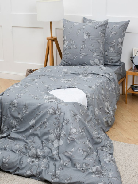 Пододеяльник 1,5-спальный, с вырезом "ромб", бязь "Комфорт" (Грация)