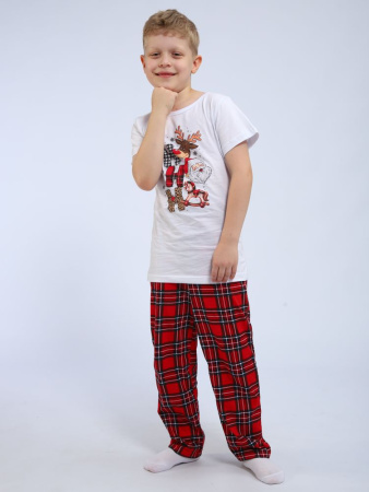 Пижама детская, модель 328, трикотаж (Новый год)