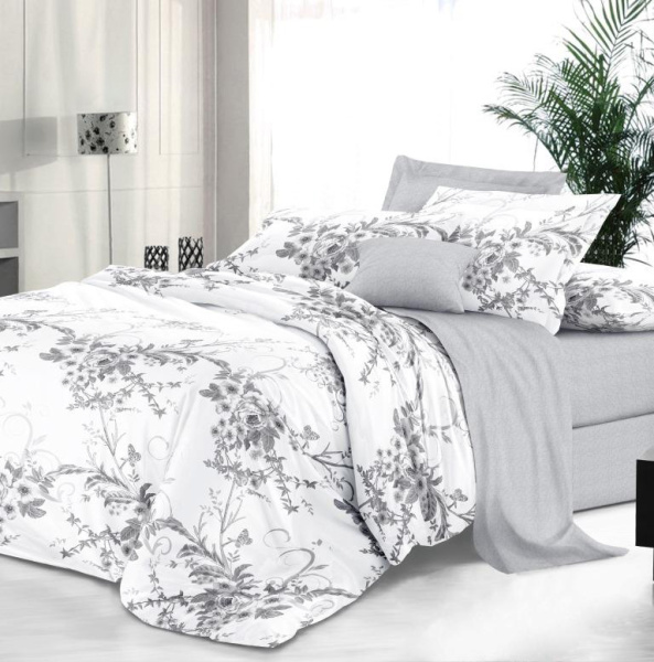 Простыня на резинке 180*200 см, сатин "Престиж", борт 25 см (Бессан (компаньон))