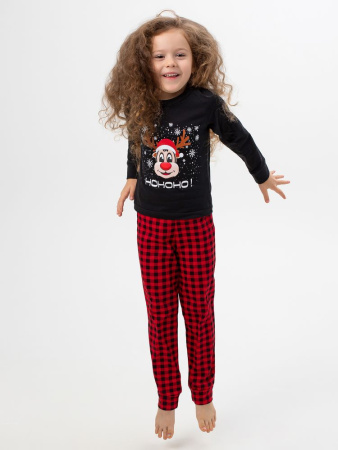 Пижама детская, модель 324, трикотаж (Олень Хо-хо-хо)