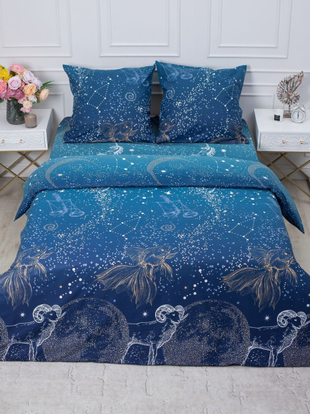 Простыня 2-спальная, перкаль (Млечный путь)