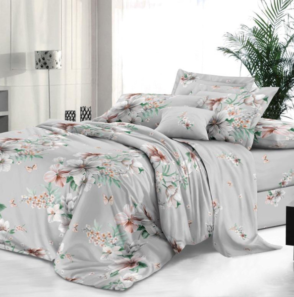 Наволочка 40*40 см, сатин "Престиж", на клапане (Краса (основа))