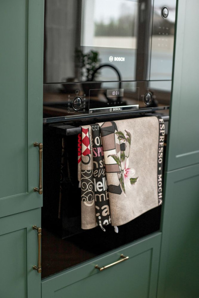 Комплект вафельных полотенец 48*60 см, 3 штуки (Мокко, черный)