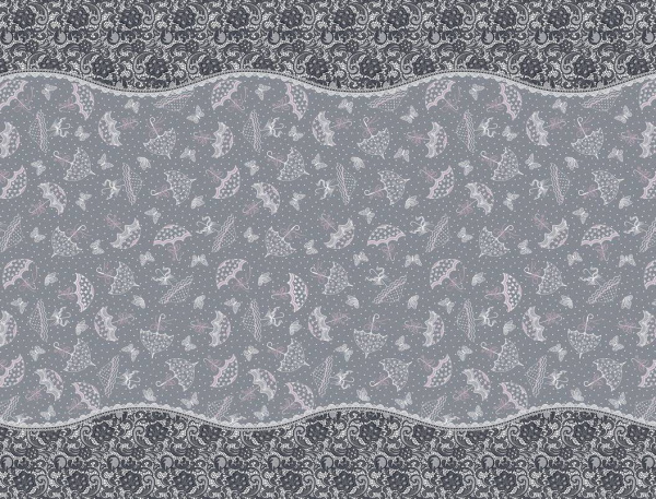 Скатерть 150*250 см, рогожка (Зонтики)