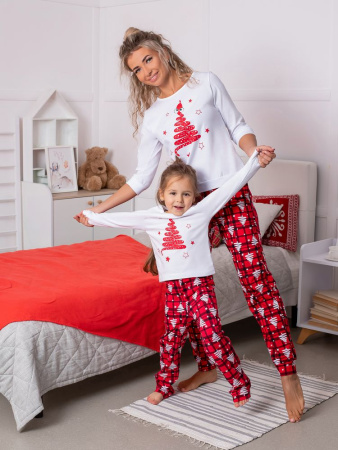 Пижама женская, модель 162, трикотаж (Змейка, красный)