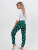 Пижама женская, модель 162, трикотаж (Змейка, зелёный)