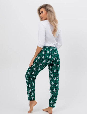 Пижама женская, модель 162, трикотаж (Змейка, зелёный)