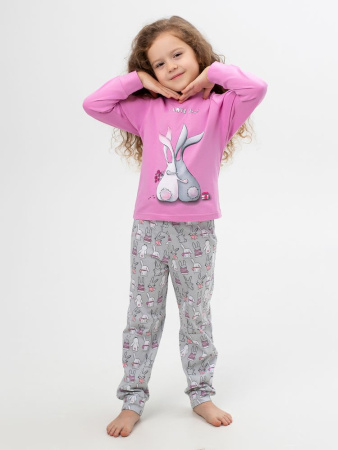 Пижама детская, модель 324, трикотаж (Зайчата  )