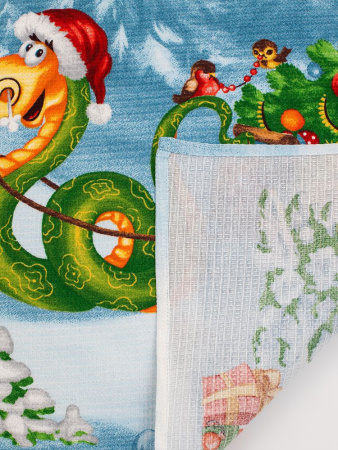 Комплект вафельных полотенец 48*60 см, 3 штуки (Веселый праздник)