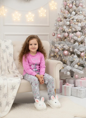 Пижама детская, модель 324, трикотаж (Зайчата  )