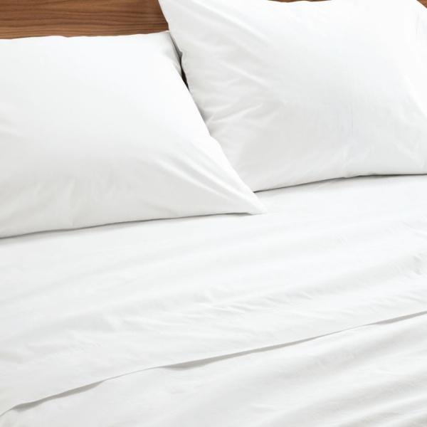 Наволочка 50*70 см на пуговицах, лён 100 %, белый