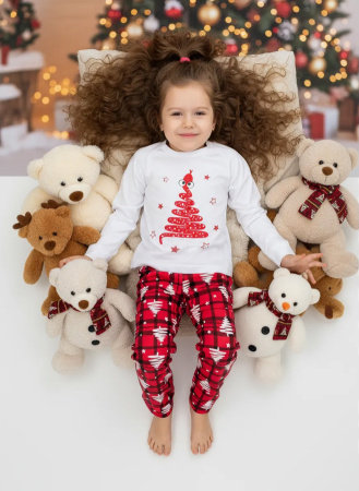 Пижама детская, модель 324, трикотаж (Змейка, красный)