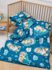Комплект постельного белья в детскую кроватку, бязь "Комфорт", детская расцветка (Кот Акула)