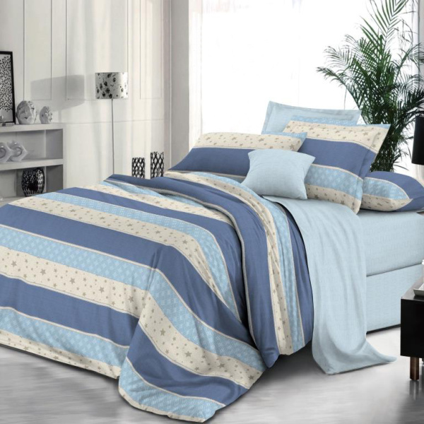 Наволочка 70*70 см, на молнии, поплин (Морской стиль (компаньон))