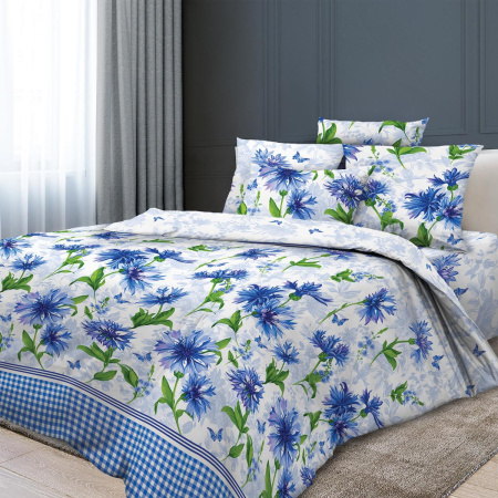 Комплект постельного белья 1,5-спальный, бязь  ГОСТ (220) (Корнфлауэр)