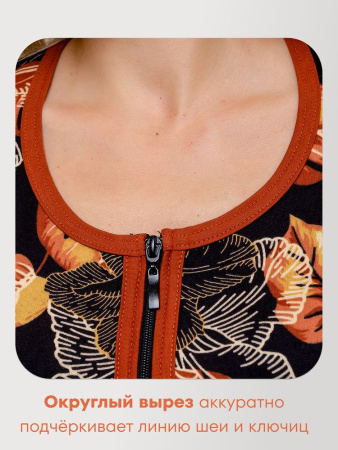 Халат женский, модель 124,трикотаж  (Тропики)