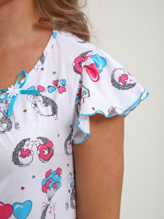 Сорочка ночная женская,мод. 426,трикотаж (Милые ежи)