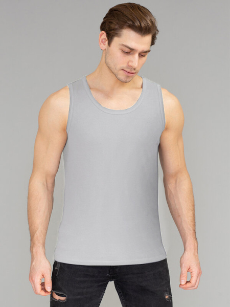 Майка мужская, модель 216, трикотаж (Серый)