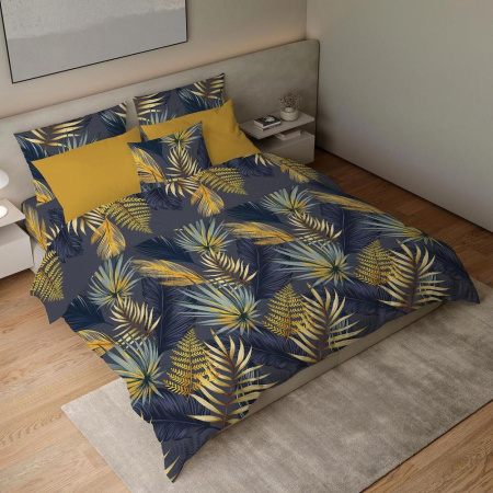 Простыня 2-спальная, перкаль (Мира, синий)