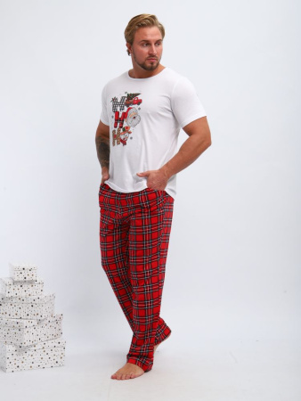 Пижама мужская, модель 218, трикотаж (Новый год)