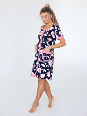 Халат женский, модель 124,трикотаж  (Цветение)