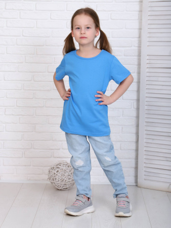 Футболка детская, модель 321, трикотаж (Василек)