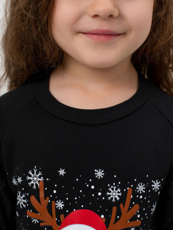 Пижама детская, модель 324, трикотаж (Олень Хо-хо-хо)