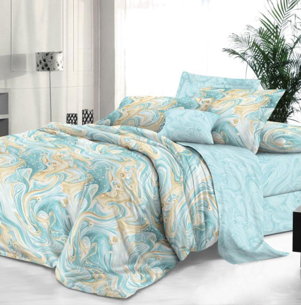 Наволочка 70*70 см, сатин "Престиж", на молнии (Муаровый узор (компаньон))