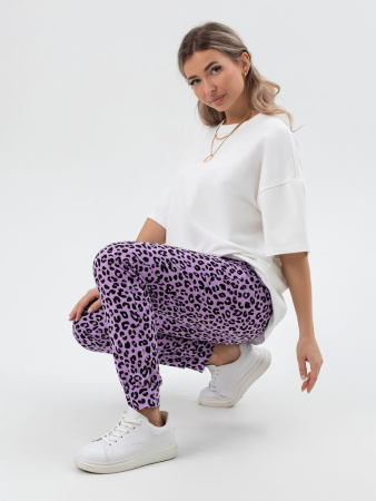 Брюки женские, модель 162, трикотаж (Лео, сиреневый)