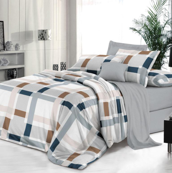 Простыня на резинке 200*200 см, поплин, борт 25 см (Дэлли (компаньон))