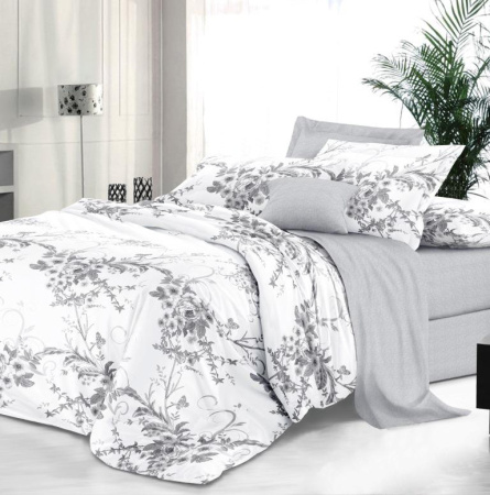 Простыня на резинке 090*200 см, сатин "Престиж", борт 25 см (Бессан (компаньон))