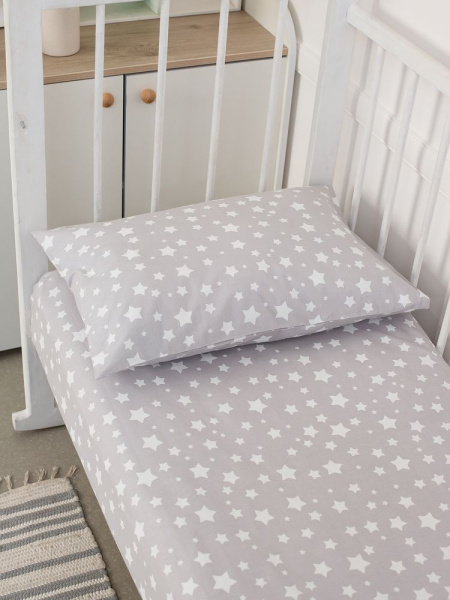 Наволочка 40*60 см, перкаль, детская расцветка (Звёзды)