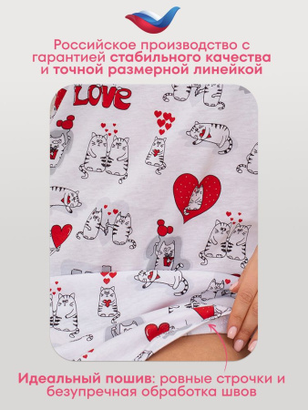 Сорочка ночная женская,мод. 450,трикотаж (Котики)