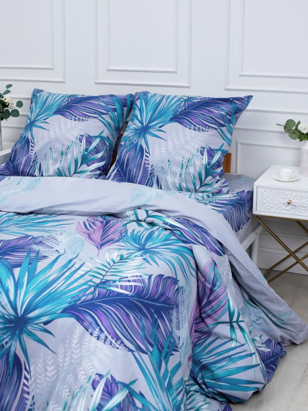 Комплект постельного белья Евростандарт, перкаль (Мира, серый)