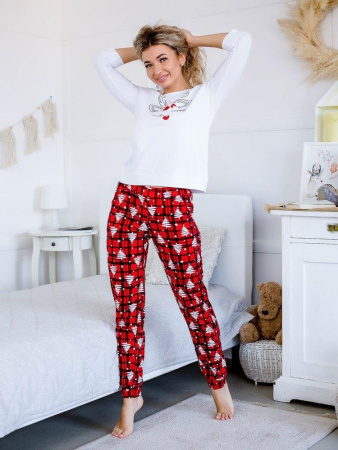 Пижама женская, модель 162, трикотаж (Олень Гламур)