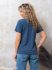 Футболка женская, модель 155, трикотаж (Джинс)