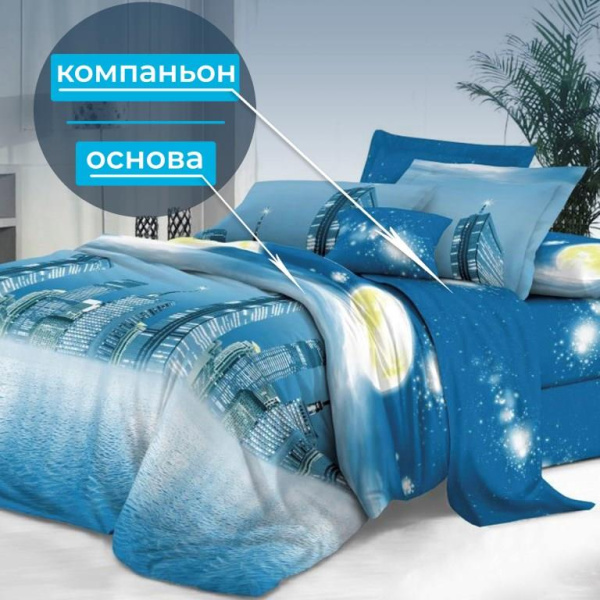 Простыня Евро 240*220 см, сатин "Престиж" (Урбан (компаньон))