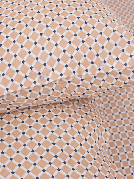 Наволочка 50*70 см, бязь "Комфорт", на пуговицах (Виши, бежевый)