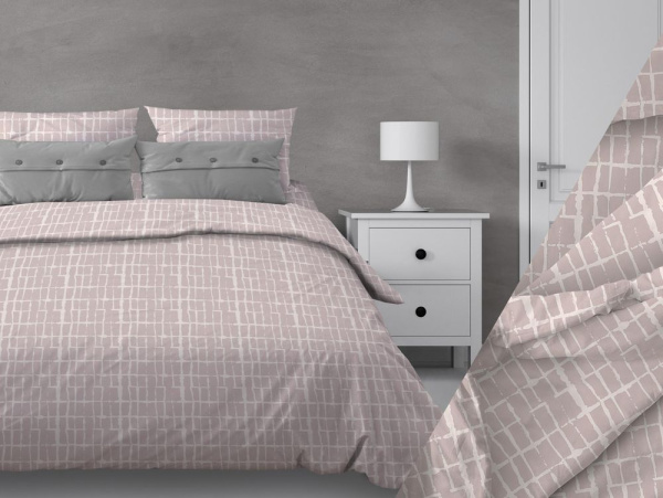 Комплект постельного белья 1,5-спальный, бязь "Комфорт" (Бибигон, бежевый)