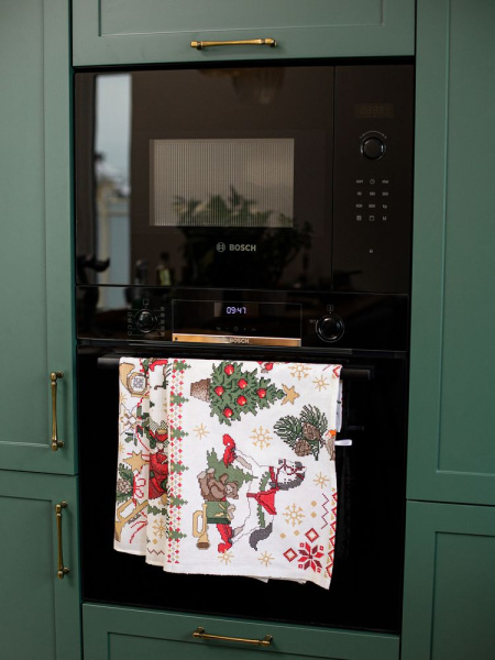 Комплект полотенец 48*60 см, 3 шт., рогожка (Новогоднее чудо)