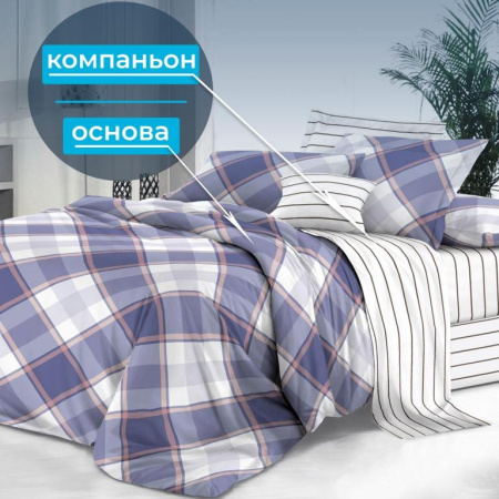 Комплект постельного белья Евростандарт, сатин "Престиж" (Уверенность)