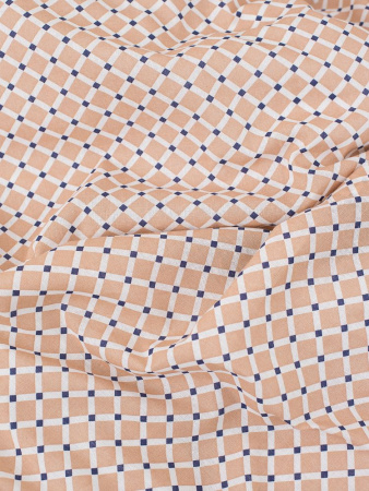 Простыня на резинке 090*200 см, бязь "Комфорт 150 см", борт 25 см (Виши, бежевый)