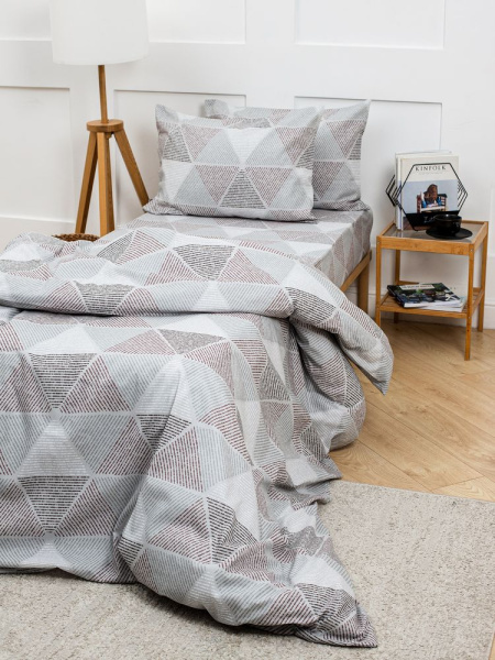 Наволочка 50*70 см, бязь "Комфорт", на пуговицах (Галактика, шоколад)