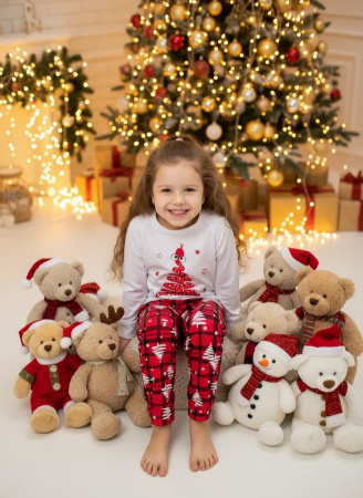 Пижама детская, модель 324, трикотаж (Змейка, красный)