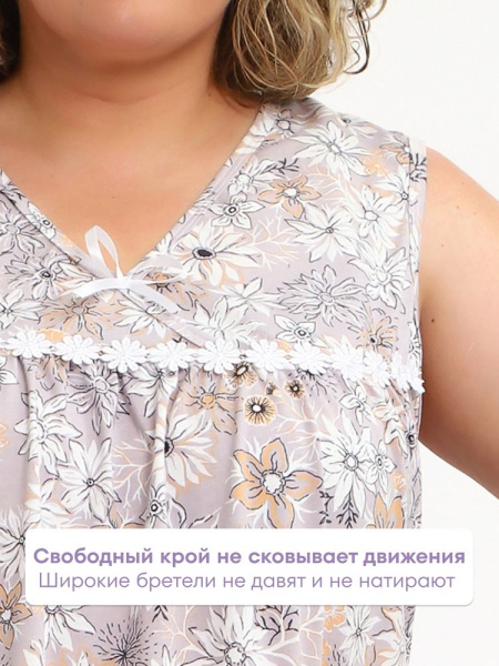 Сорочка ночная женская,мод. 431, трикотаж 60-70 (Нежность)