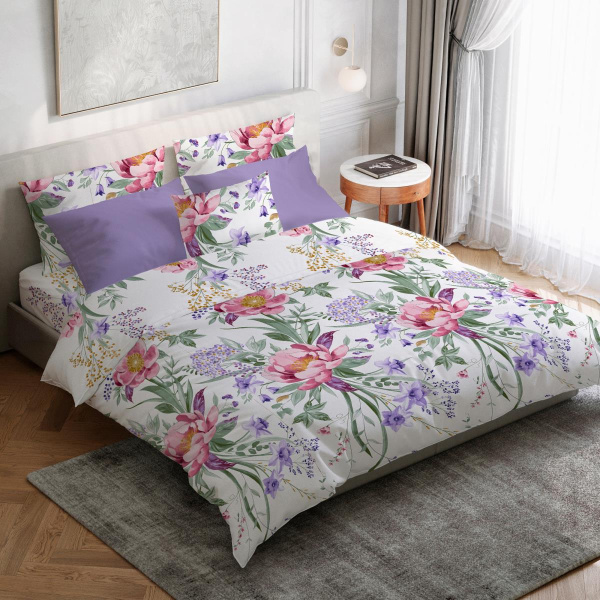 Простыня на резинке 180*200 см, перкаль, борт 25 см (Фрея)